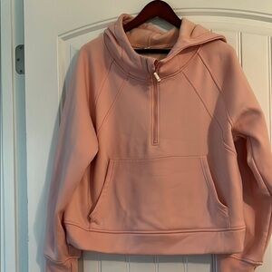 LASLULU 1/4 Zip Crop Hoodie Large